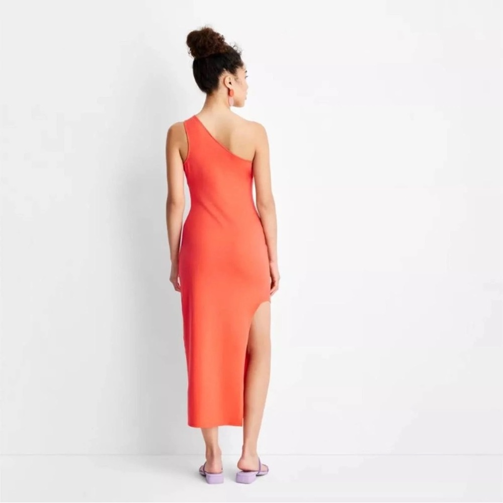 Future Collective Women's One Shoulder Cut Out Midi Bodycon Knit Dress - M - NWT - Picture 3 of 3